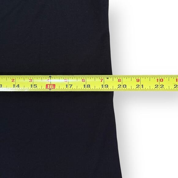 Eileen Fisher Black Jersey Knit Dress 3/4 Sleeve Scoop Neck A-Line Women's M - Picture 6 of 8